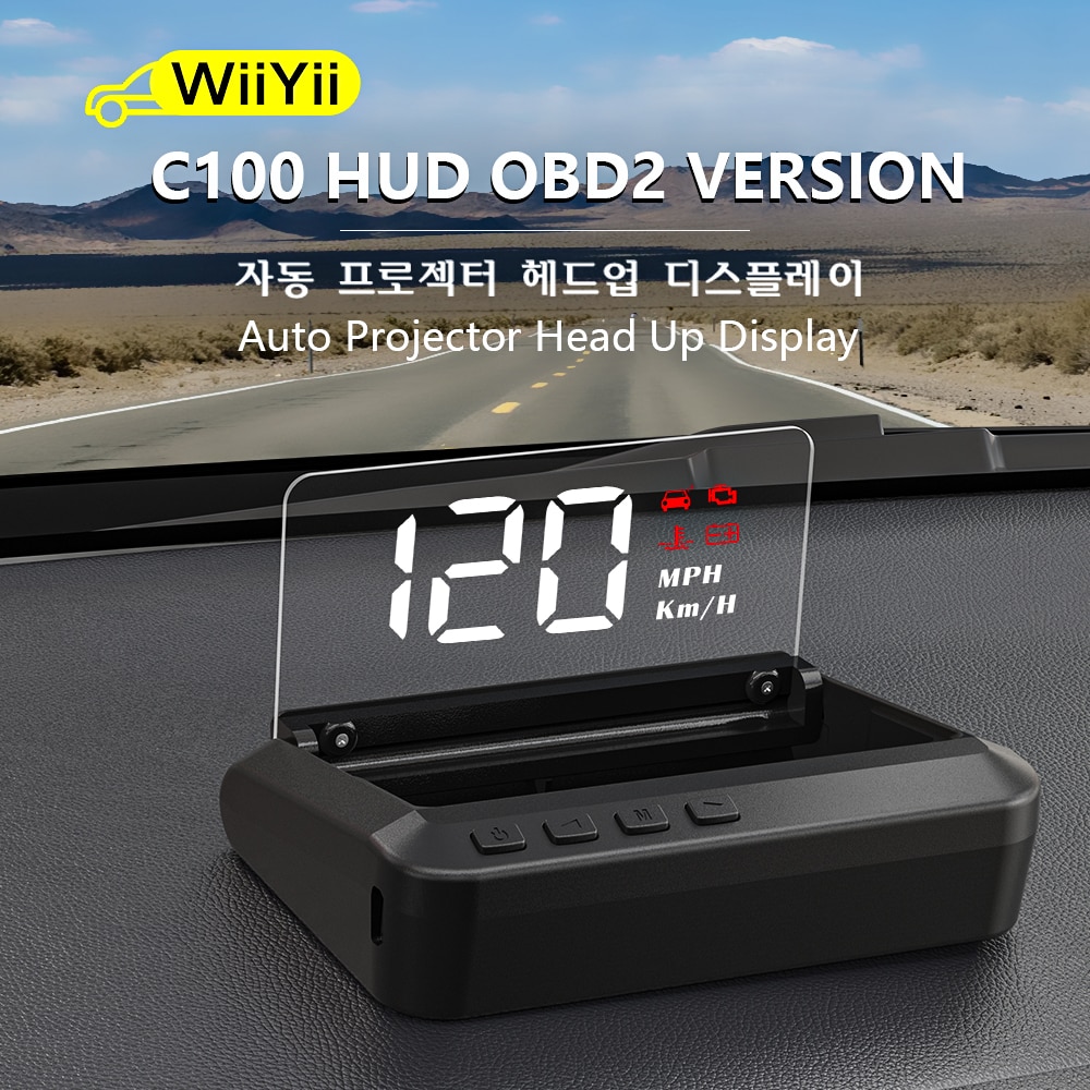WiiYii C100 OBD2 GPS ڵ ӵ  ̷  º HUD   ÷ ǻ ڵ  ׼, HUD   ÷